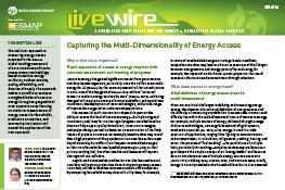 Capturing the Multi-Dimensionality of Energy Access Capturing the Multi-Dimensionality of Energy Access